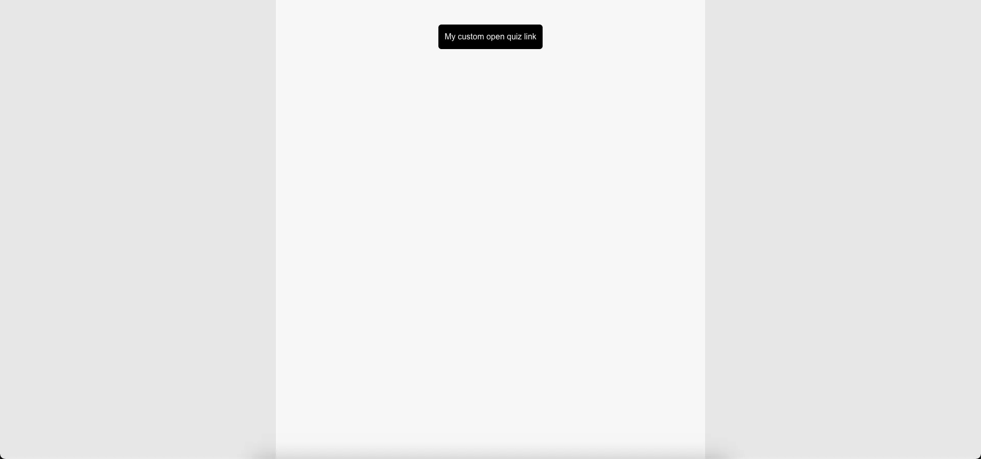 Quiz with custom CTA display type